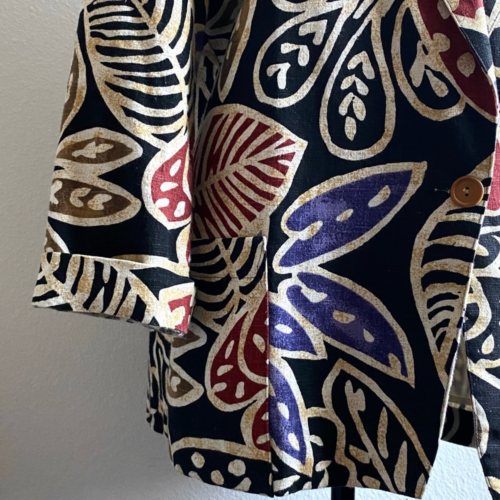 Vintage Patterned Blazer Jacket - image 4